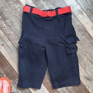 Like new RALPH LAUREN cargo shorts with belt, SZ 9 mo